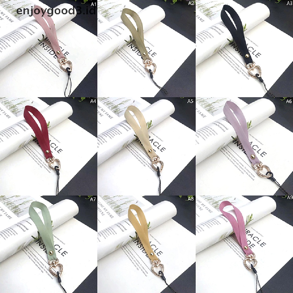 [Rready Stock] Cinta Gesper Lanyard Ponsel Lucu Tali Telepon Warna Solid Rantai Ponsel (ID)