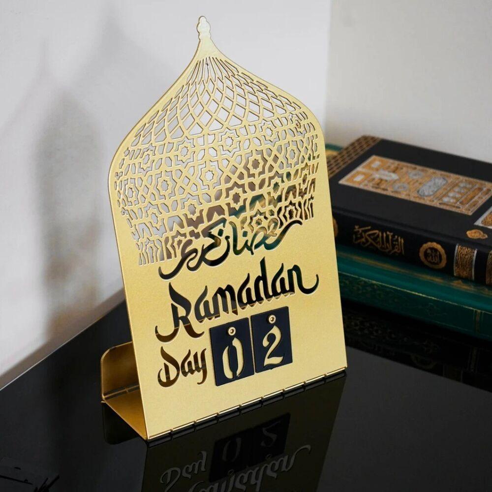 Suyo Eid Mubarak Countdown Calendar Festival Countdown Desktop Ornament Festival Decoration Dekorasi Meja Rumah