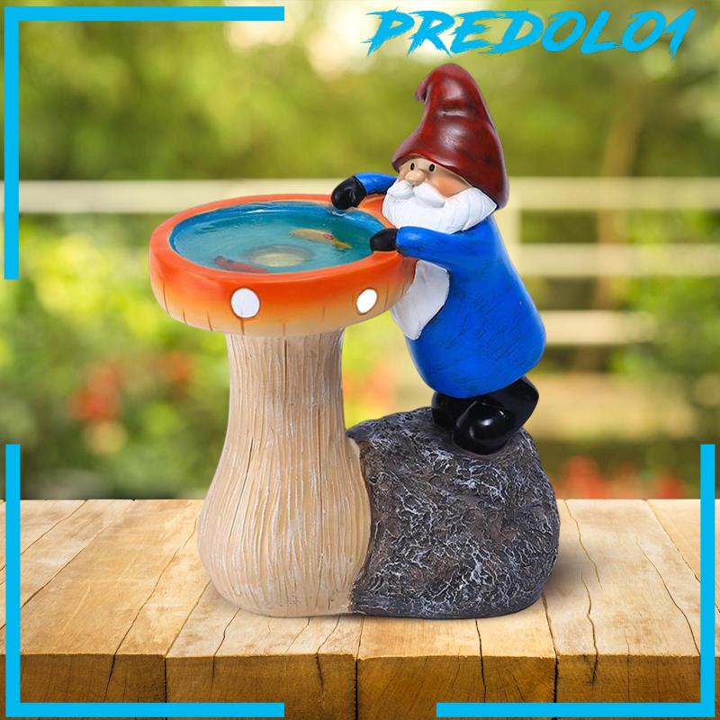 [Predolo1] Solar Gnome Statue Gift Centerpiece Waterproof Cute for Birthday Outdoor