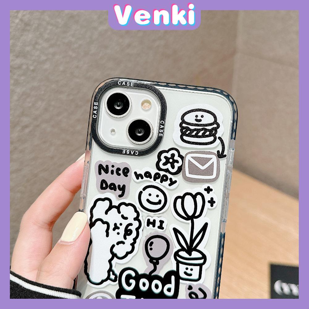 Case iPhone 11 Thicken Soft Silicone Big Hole Case Cute Doodle Puppy Camera Protection Shockproof Back Cover Compatible for iPhone 14 13 12 11 Pro Max 7 8 Plus X XR XS