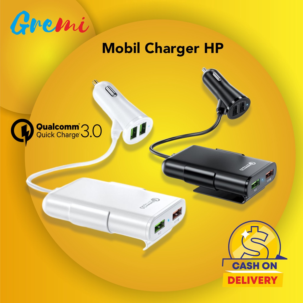 Charger HP Mobil Fast Super Charging 4 Port USB Qualcomm QC3.0 3.1A 8A