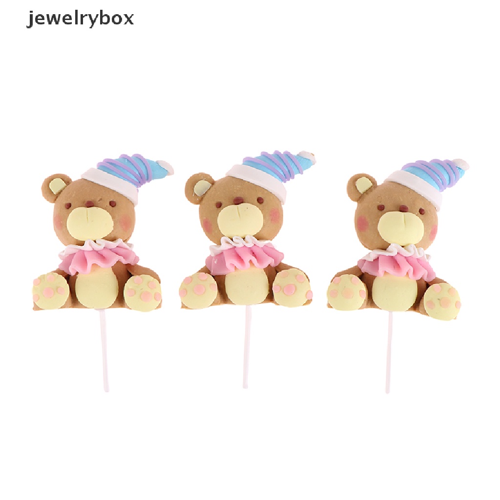 [jewelrybox] Kartun Beruang Indah Pesta Ulang Tahun Kue Topper Baking Dessert Kue Dekorasi Butik