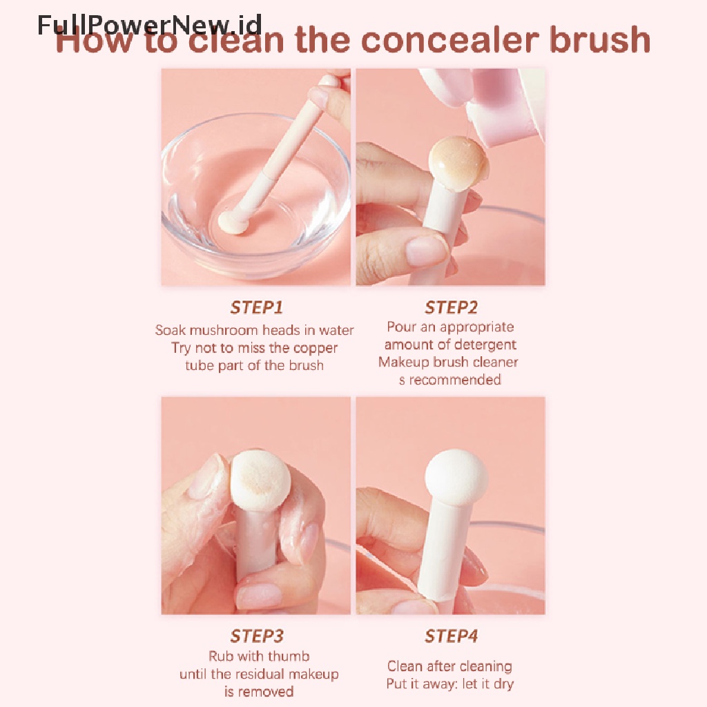Power Alat Makeup Concealer Brush Spons Kepala Jamur Untuk Concealer Kosmetik ID