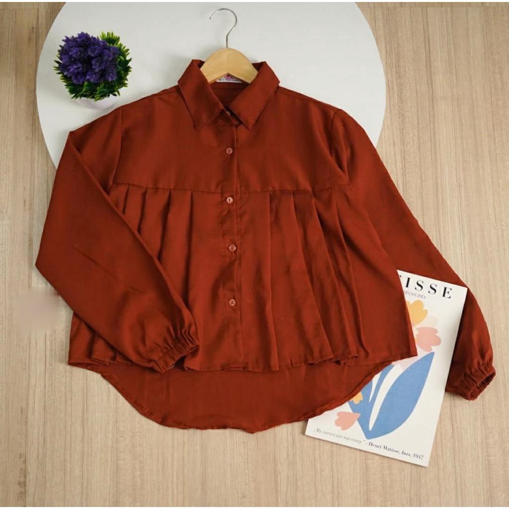 Tq88indonesia Baju Atasan Wanita Terbaru / TAFA TOP Blouse Kekinian / Busana Casual Cewek / Ootd