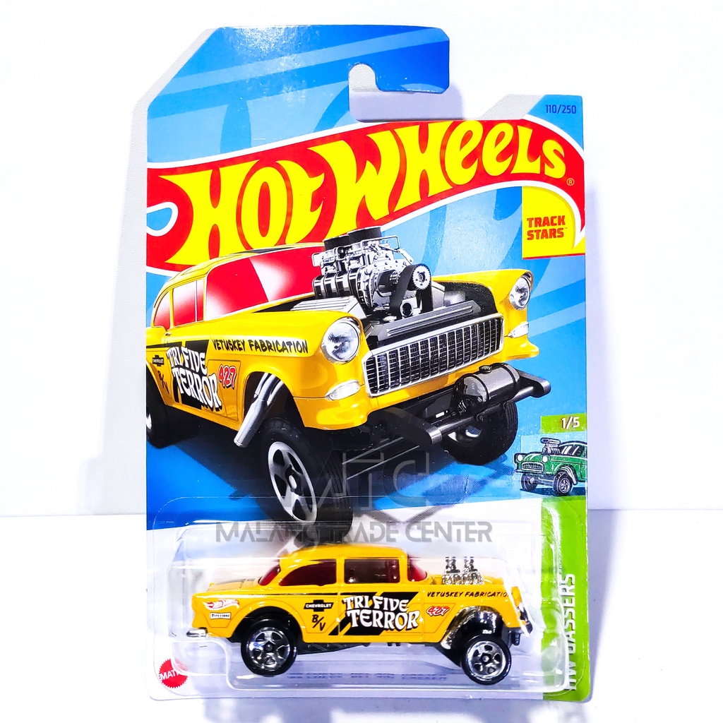 Hot Wheels 55 Chevy Bel Air Gasser Yellow E 2023