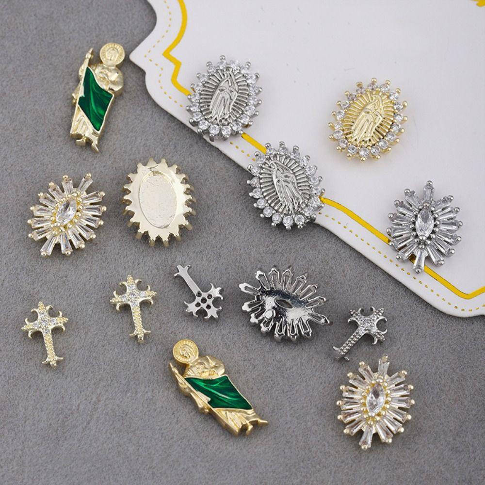 Mxbeauty Manicure Bless Dekorasi 3D Buddha Perhiasan Berlian Imitasi Zirkon Nail Art Charms