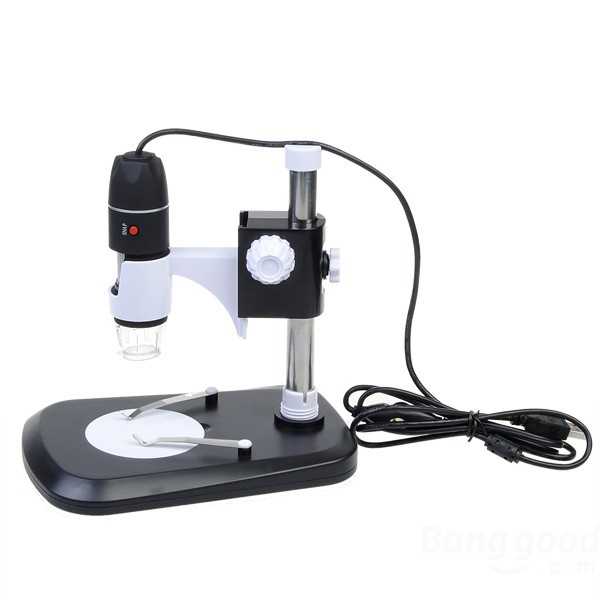 Mikroskop Kaca Pembesar Digital Microscope Endoscope 500X USB + Stand