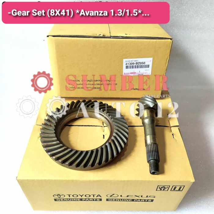 Gear set avanza 1.3cc 8x41 crown wheel pinion/gigi gardan avanza 1.3cc