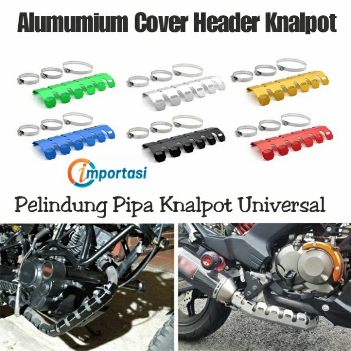 Full Alumunium Guard Cover Header Knalpot Protector Pelindung Exhaust