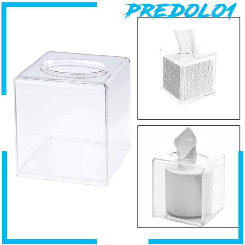 [Predolo1] Kotak Tisu Akrilik Wadah Paper Napkin Holder Case Untuk Dekorasi Hiasan Mobil