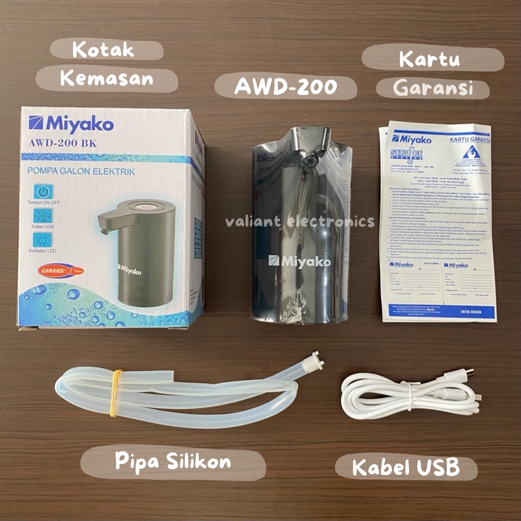 Miyako Pompa Galon Elektrik Portable AWD 200 Dispenser listrik electric pump Miyako AWD200 AWD-200