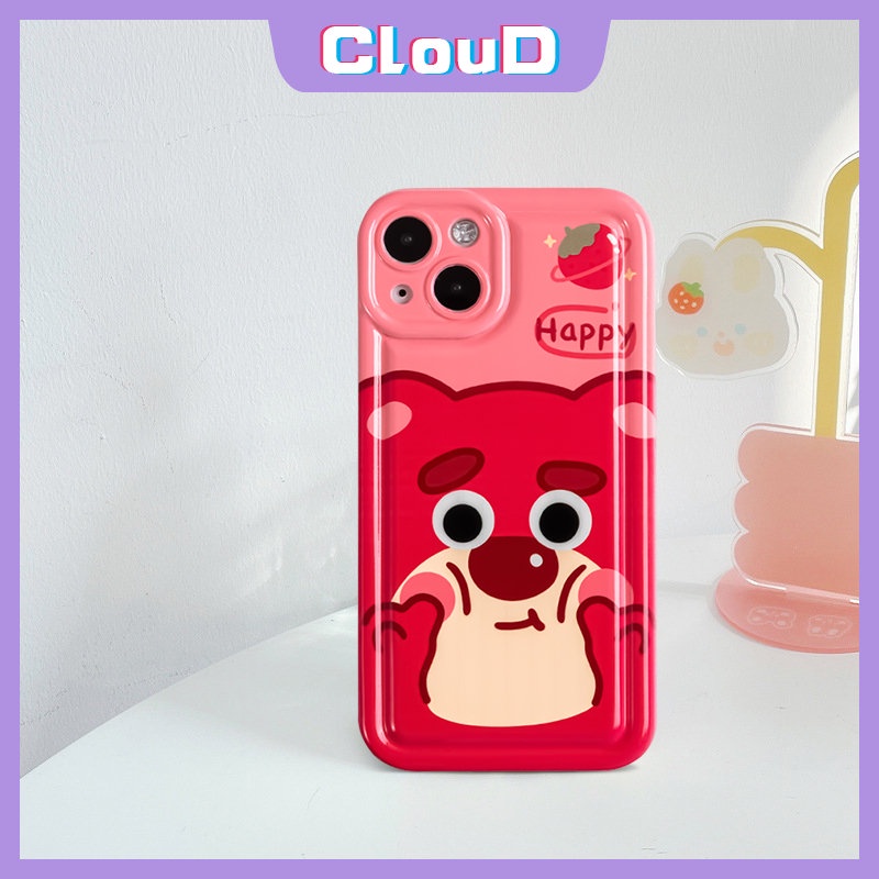 Kartun Toy Story Airbag Shockproof Case Untuk Redmi 9A 10 10A 9T A1 9C NFC Redmi Note10 11 11s 9 10s Note10s Note10 Note9 Note11 Cute Strawberry Bear Manyo Lembut Tpu Penutup Belakang