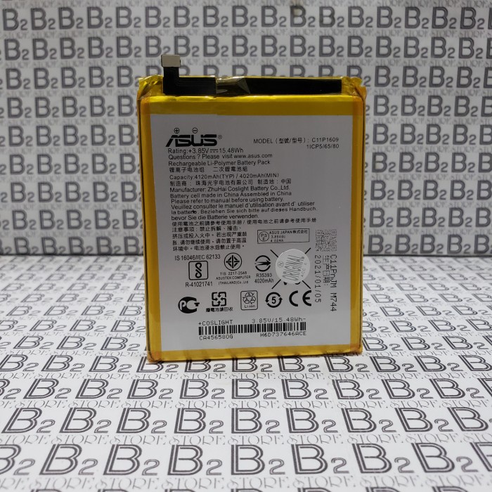 ORIGINAL 100% Batre Baterai Battery Asus Zenfone 3 Max ZC553KL ZC553TL