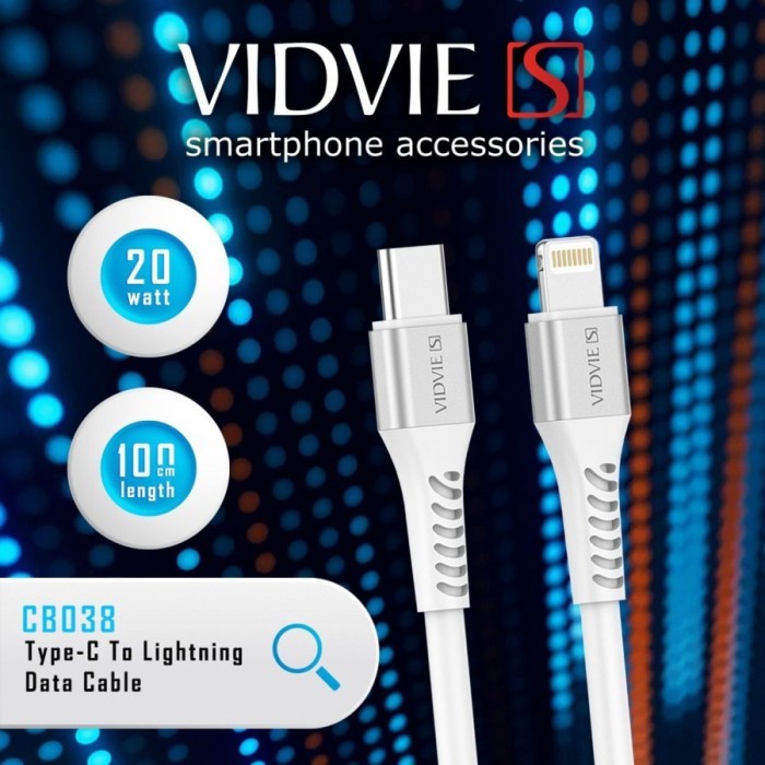 Vidvie S Kabel Data 3A Type C To Lightning CB038 - White