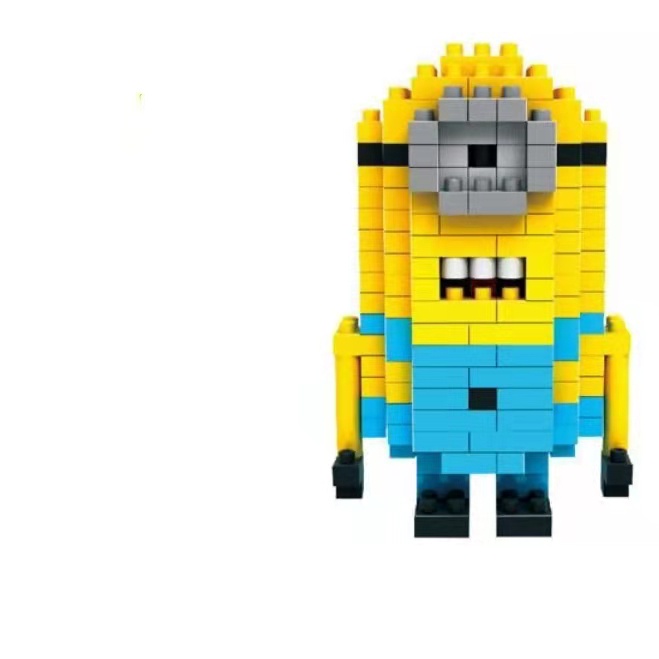 Minion Kompatibel Lego Jigsaw Blok Bangunan Rakitan Micro Partikel Kecil Stereo