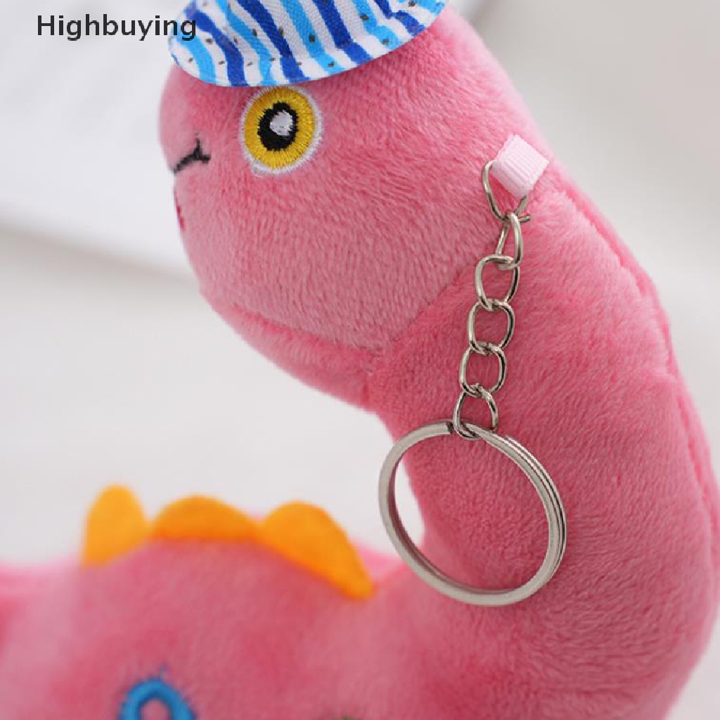 Hbid Kartun Dinosaurus Kecil Boneka Plush Boneka Mainan Liontin Gantungan Kunci Fashion Tas Mobil Accessries Keyring Hadiah Glory