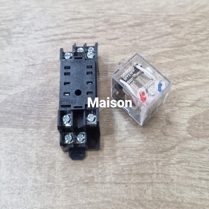 Relay Omron MY2N 110VAC + socket / my2n 110v ac