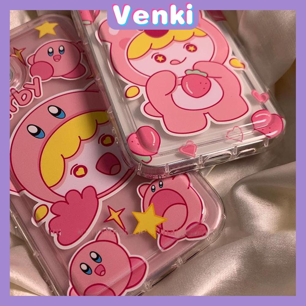 Case For iPhone 14 Pro Max Soft TPU Jelly Airbag Case Cute Pink Bear Hood Girl Camera Protection Shockproof For iPhone 14 13 12 11 Plus Pro Max 7 Plus X XR