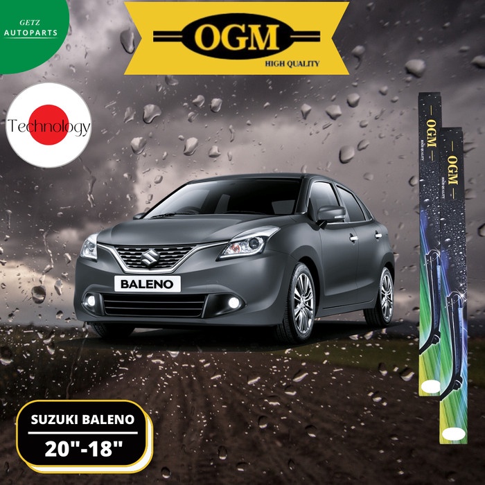 Wiper Frameless Mobil Suzuki Baleno Sepasang Hybrid OGM BERKUALITAS TERBAIK Bosch