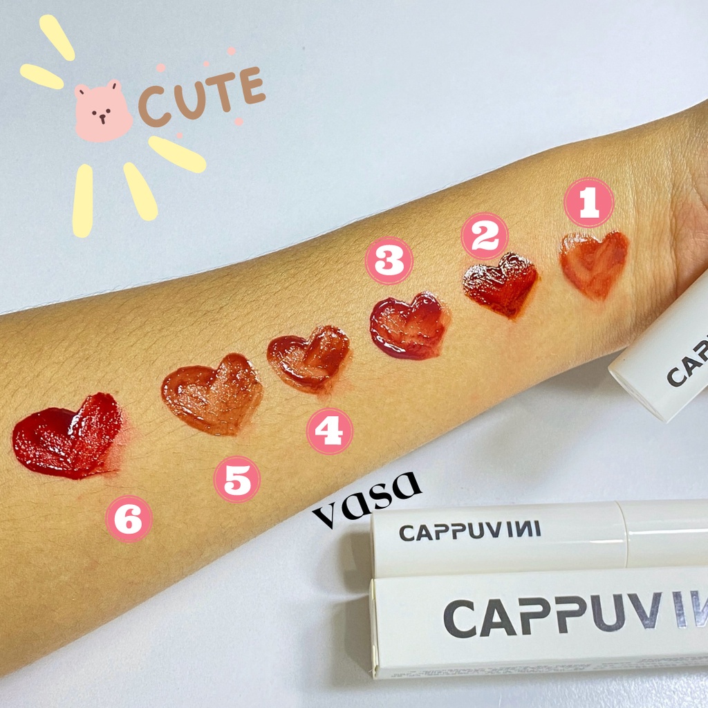 Cappuvini Lip Tint Lasting Glossy Stain No-Makeup Liptint Ringan Tahan Lama