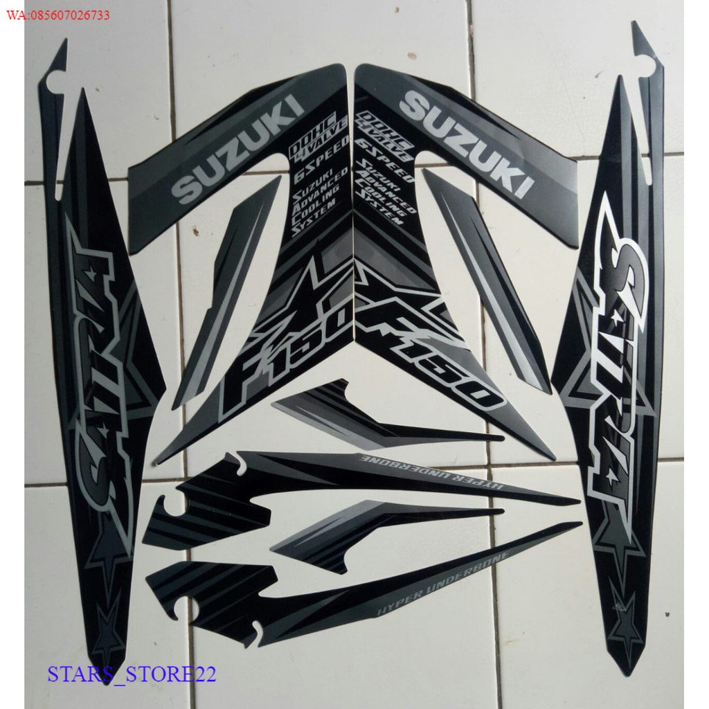 (ORI) stiker striping suzuki satria fu 2014 hitam KUALITAS ORIGINAL PABRIK