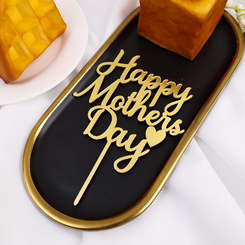 Happy Mother's Day Cake Topper/Cake Top Flag Akrilik Untuk Dekorasi Pesta Hajatan Ulang Tahun Ibu Ibu
