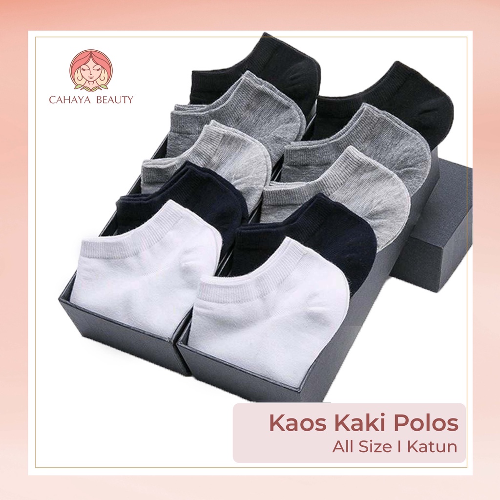 Kaos Kaki / Kaos Kaki Pendek / Kaos Kaki Ankle Polos Katun Breathable TOKO KEANULOVA