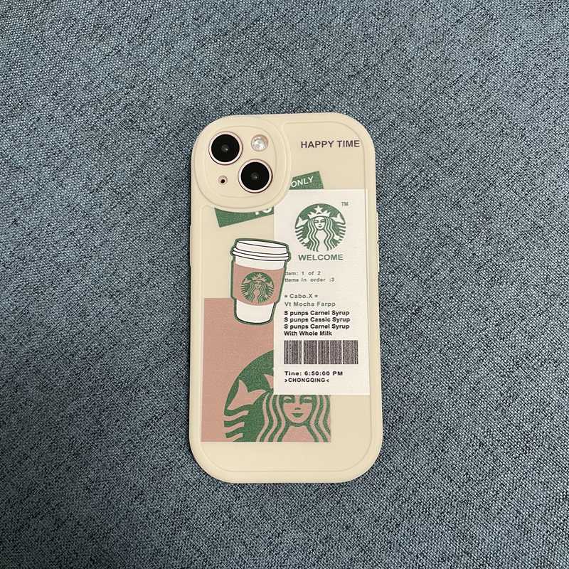 Starbucks SoftCase Apple IPhone 6S 7 8 PLUS XR XS Max IPHONE 11 12 13 14 Pro Max14 PLUS Case Silikon Untuk Pria