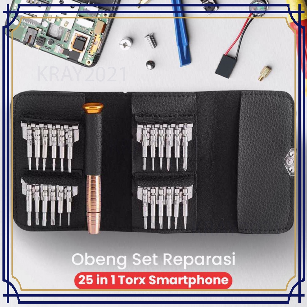 Obeng Set Reparasi 25 in 1 Torx Smartphone -SP499