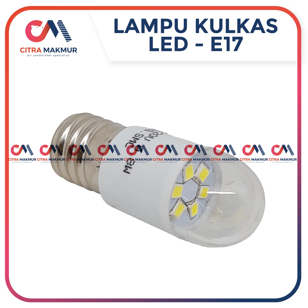 Lampu Bohlam Kulkas LED E17 dalam Lemari Es Freezer fitting 1 Watt 1watt E 17 220 Volt 5,5 cm