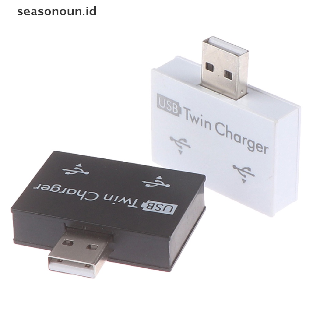 Seasonoun Eksternal 2port USB Splitter USB HUB Micro USB Power port Adaptor Multi port  .