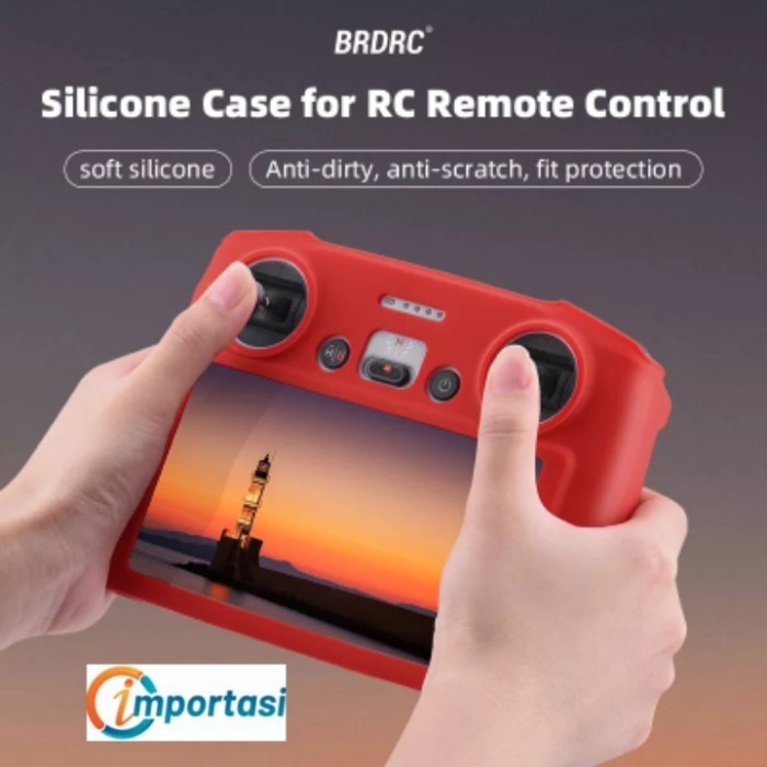 Silicone Case Remote DJI RC MINI 3 Pro Sarung Pelindung Karet Silikon - Merah