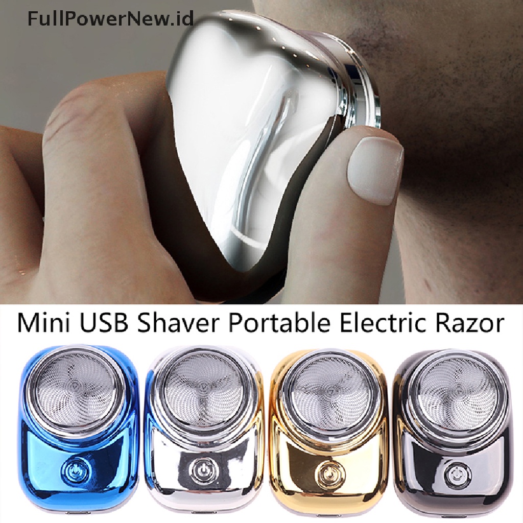 Power Alat Cukur Mini Portable Elektrik Cukur Untuk Pria USB Rechargeable Shaver Home Travel ID