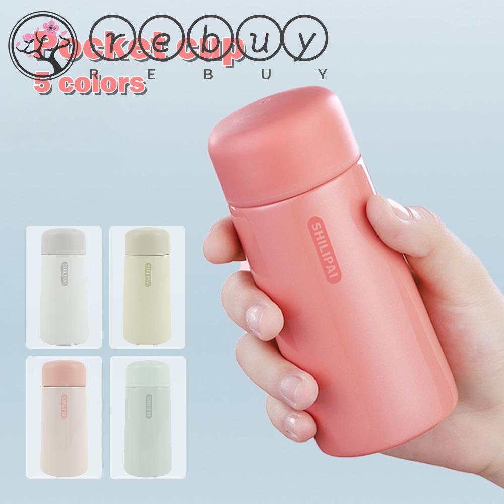 REBUY Mini Water Bottle Portable Coffee Mug Thermos Cup 150ML Tea Winter Drink Leak-proof Insulated Vacuum Flask/Multicolor