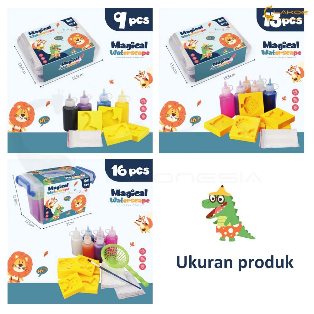 Lakoe Mainan Anak Magical Waterscape DIY Kreatif Jelly Mainan Edukasi Mainan Membuat prakarya