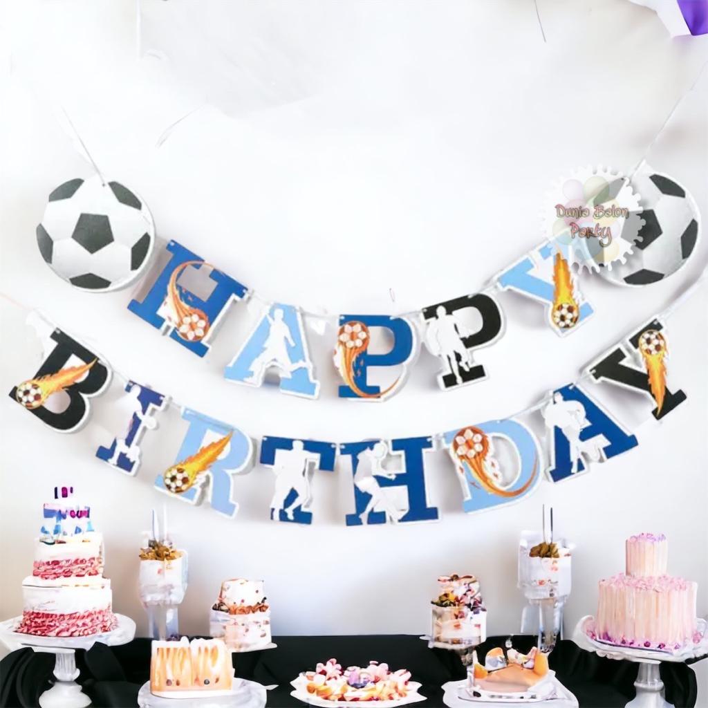 Banner HBD Bola Sepak / Bunting Flag Hbd Sepak Bola / Banner Football