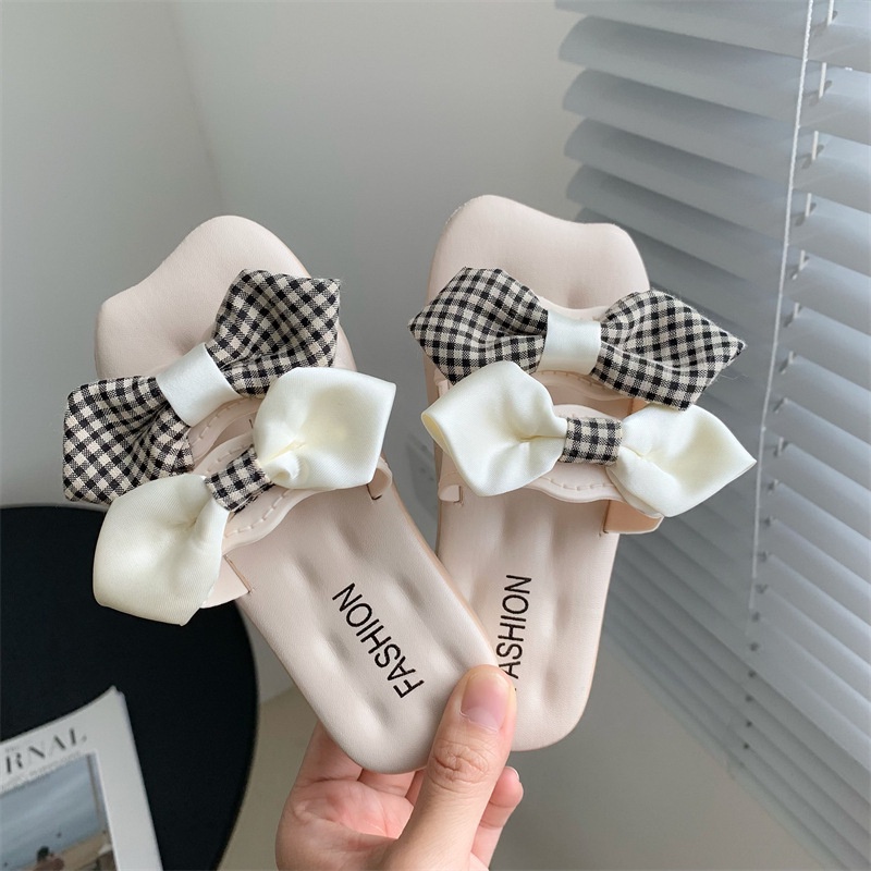 SHOEGALLERY LV0225 Sandal Anak Perempuan Import Slipper Pita Dua Fashion Korean