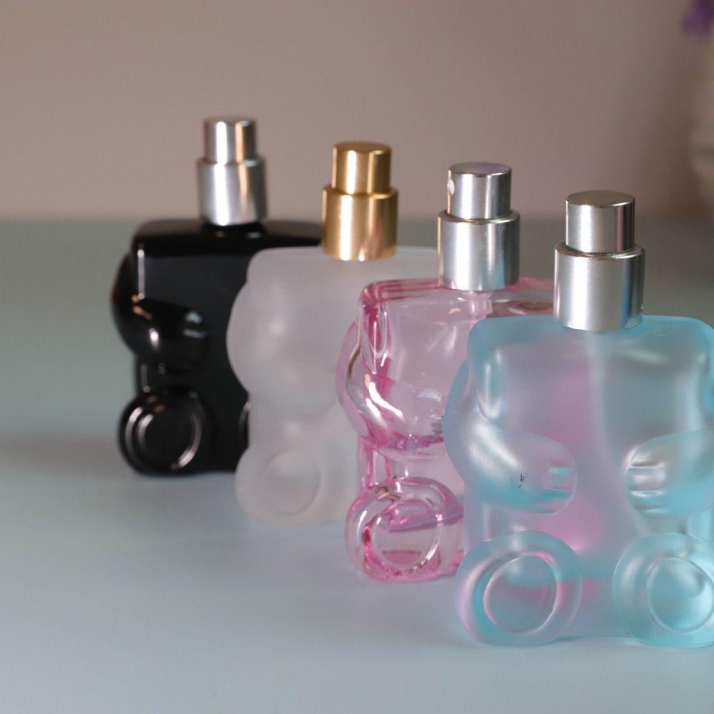 Rebuy Botol Parfum Spray Beruang Lucu Botol Kosong Isi Ulang Sample Vial Mist Botol Deodoran Kecil Dispenser Cairan Liquid Sprayer