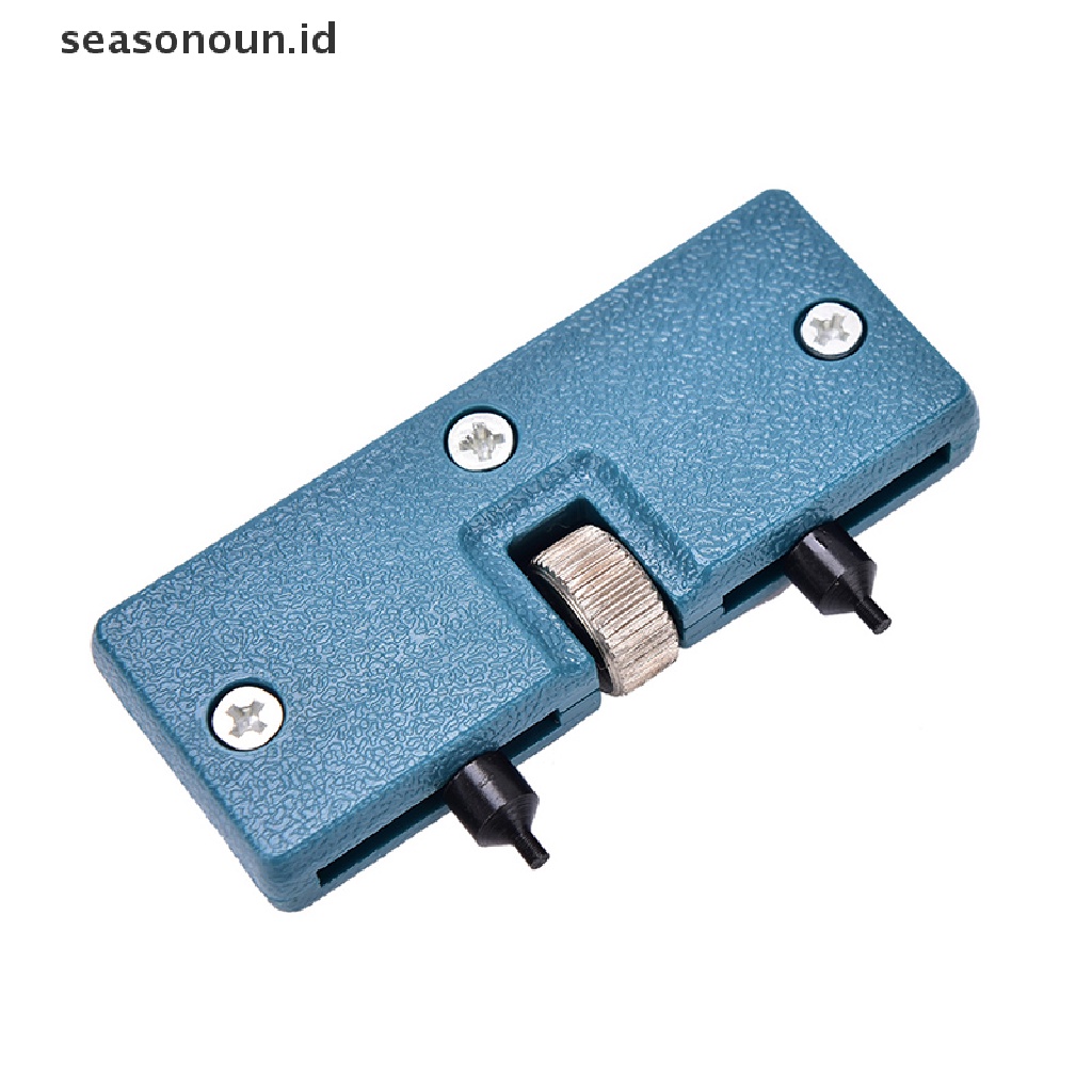 Seasonoun 1x Alat Perbaikan Jam Tangan Adjustable Back Case Opener Cover Remover Sekrup Watchmaker.