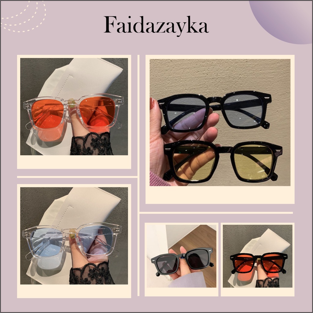 ZAYKA==Kacamata Wanita Pria Sunglasses Fashion New Design Lensa Warna Produk Terbaru Frame dan Kacamata