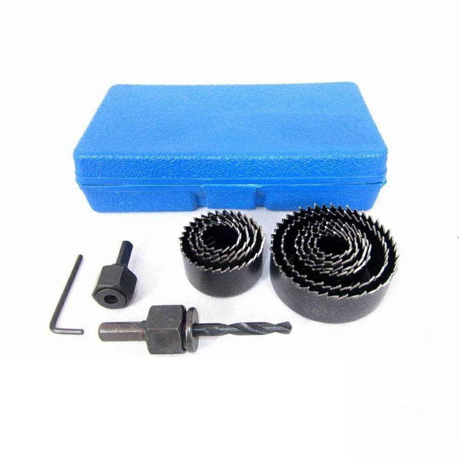 HNL Holesaw Set Hole Saw Kit 13 pcs Set HIDROPONIK Mata Bor Kayu Pipa Paralon Pelubang PVC Set 13pcs