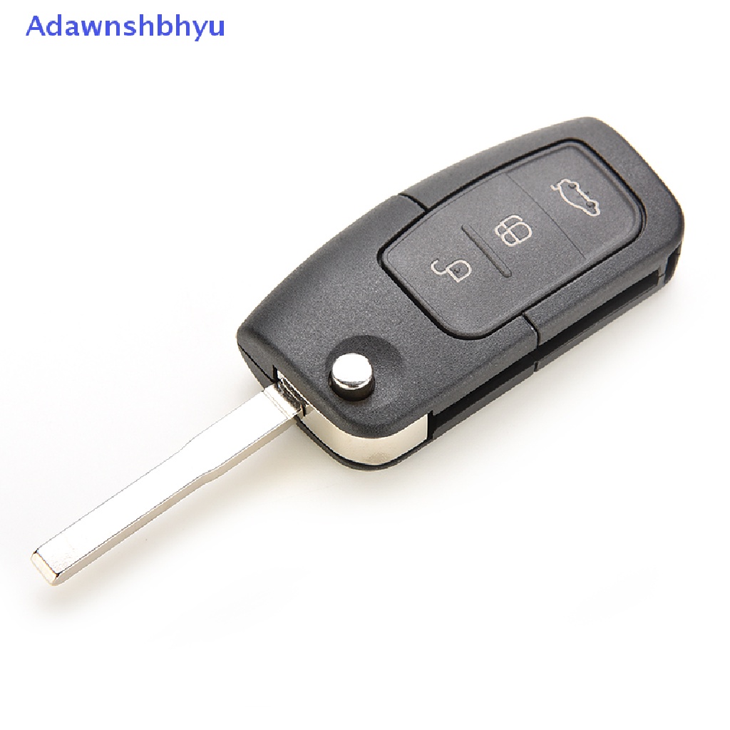 Adhyu Flip Remote 3tombol Key Shell Holder Cocok Untuk FORD Focus Fiesta Case Pengganti ID