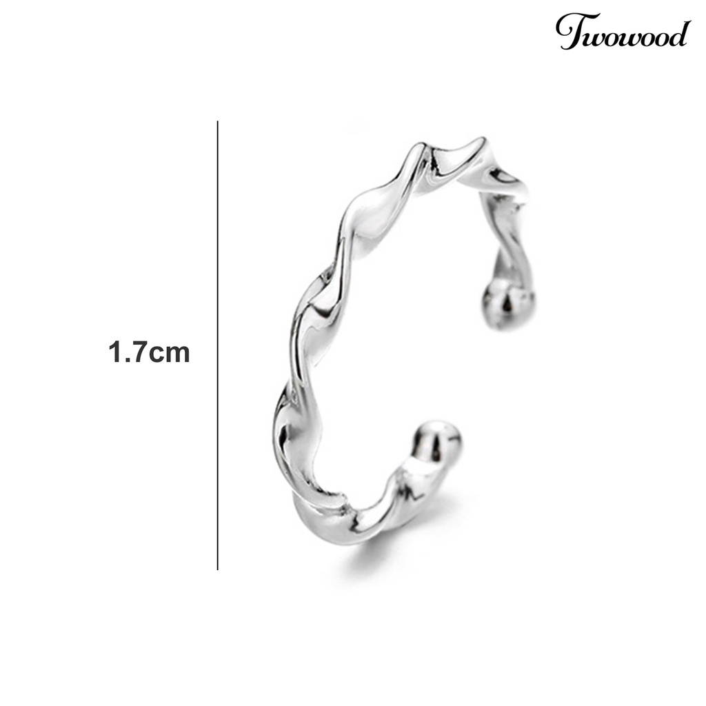 Twowood 1Pc Klip Telinga Non-Piercing Shiny Efek Visual Semua Pertandingan Telinga Manset Wanita Kupu-Kupu Perhiasan Anting-Anting Aksesori Fashion