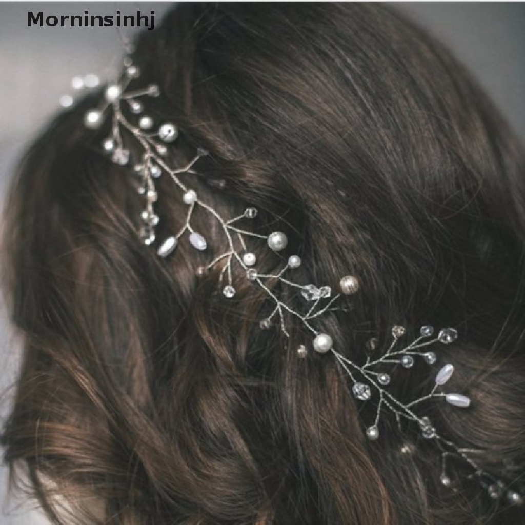 Mornin Mutiara Pernikahan Rambut Aksesoris Pengantin Headband Women Hair Jewelry id