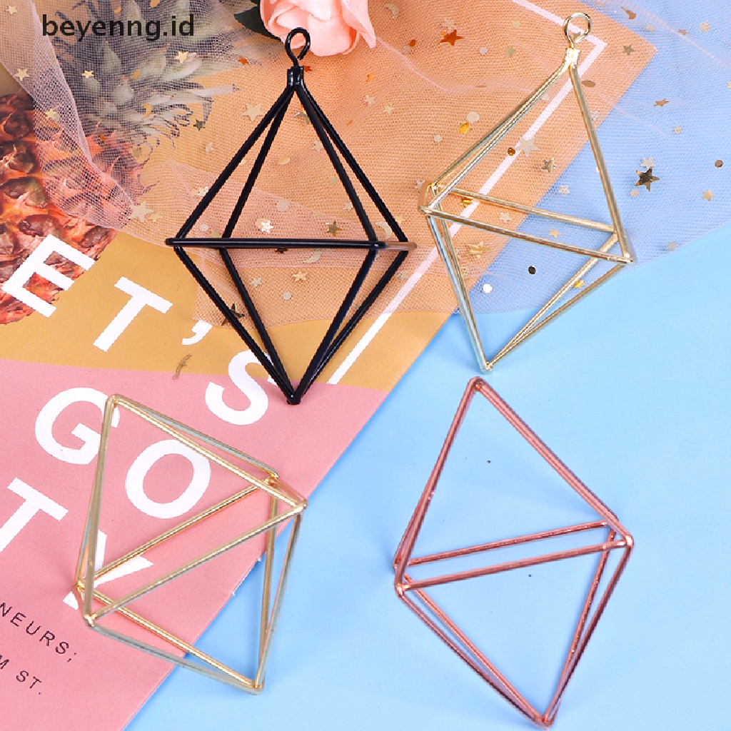 Beyen New Planters Gantung Geometris Ayunan Besi Tempa Tillandsia Air Plants Holder ID