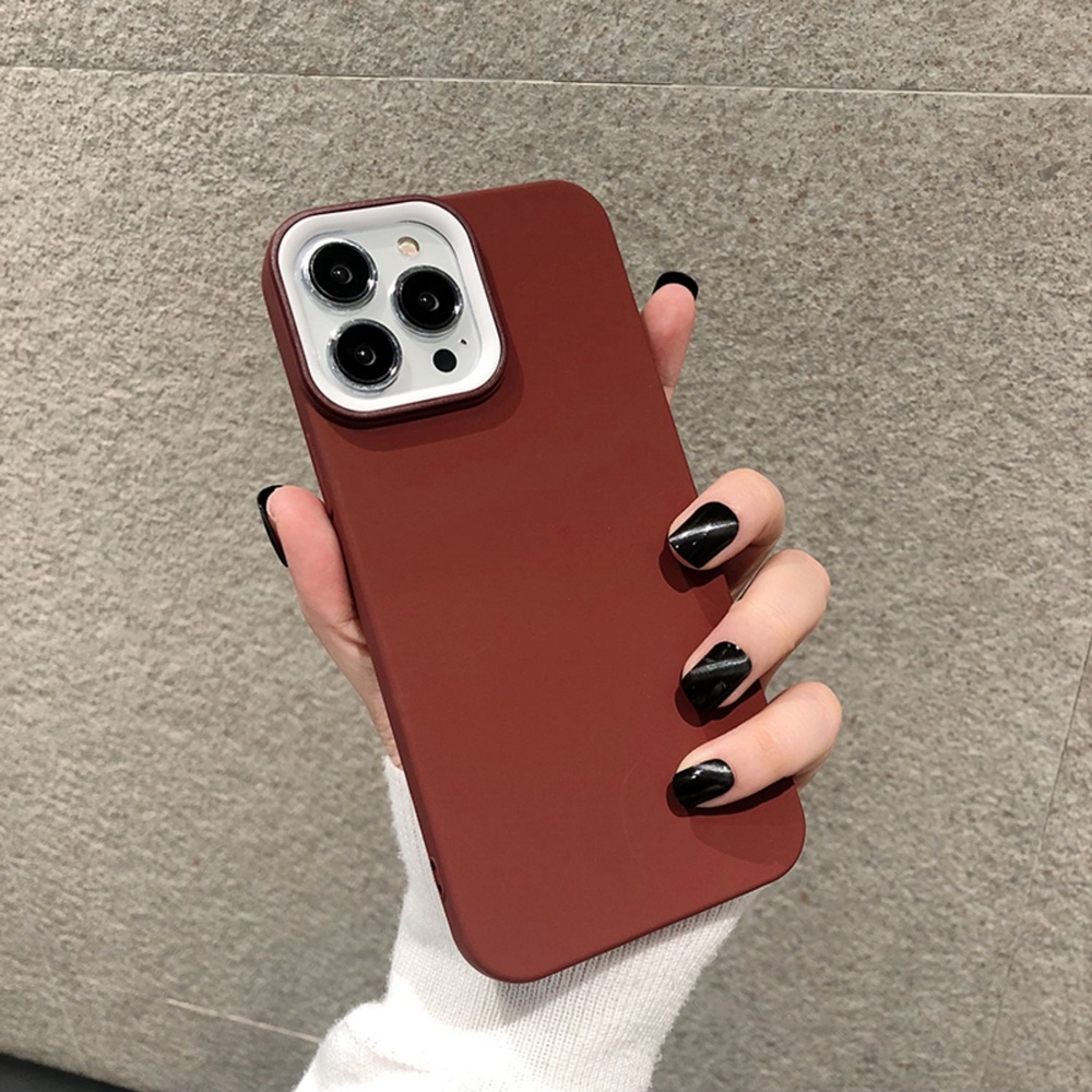 Casing Ponsel Silikon Cair Untuk Iphone14Plus13 12 11 14 Pro MAX XR XS MAX Pelindung Lensa Lembut Shockproof Back Cover Casing iPhone