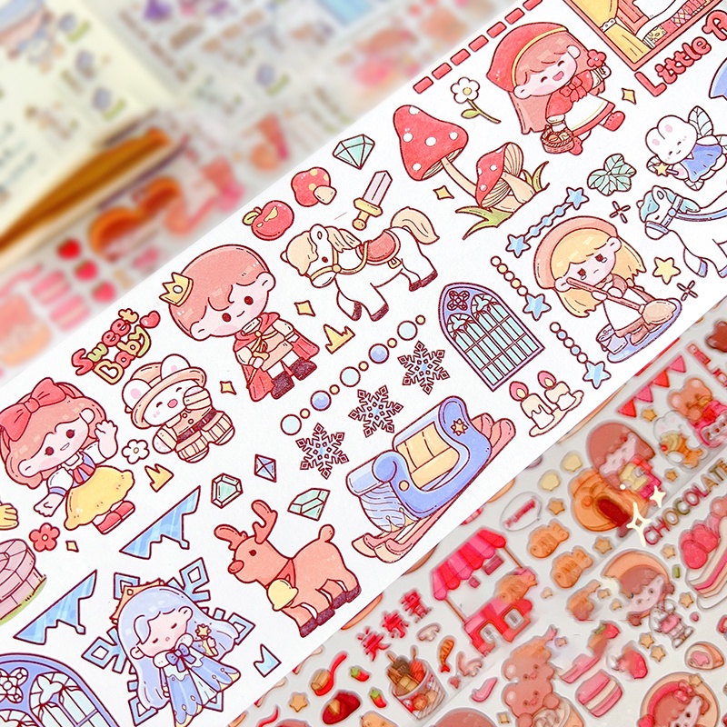 Kreatif Kartun Jepang Washi Stiker Siswa Diary Deco DIY Stiker