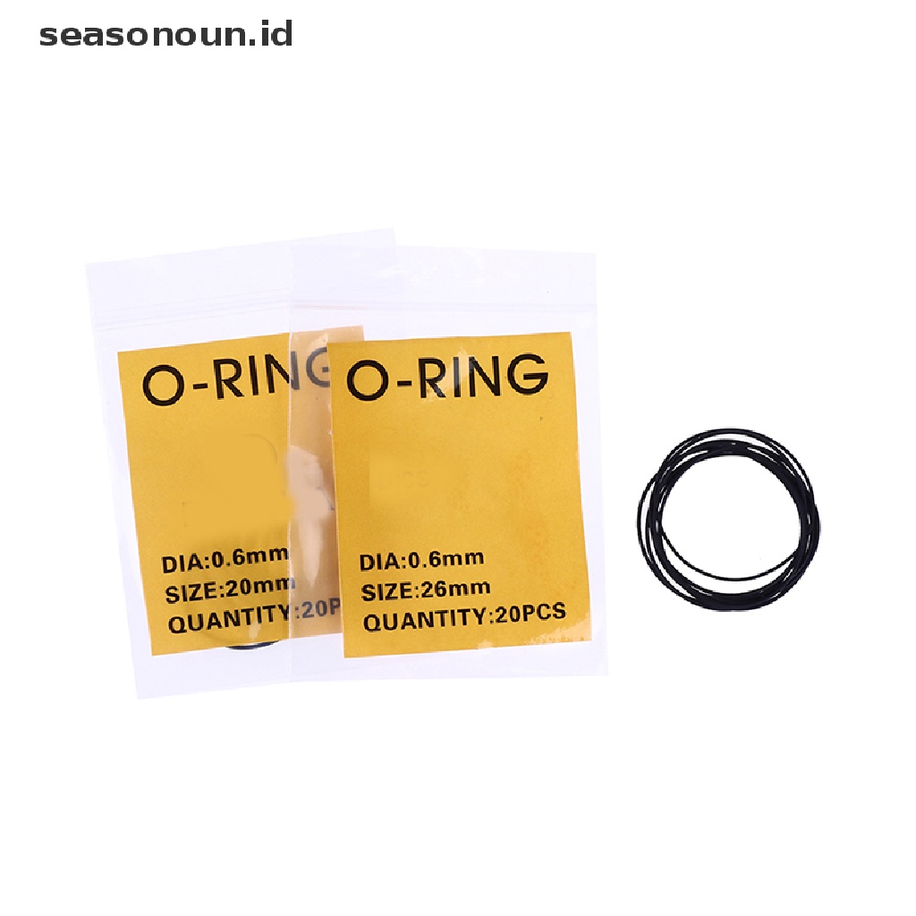 Seasonoun 200Pcs Tahan Air Watch O-Ring Rubber Watch Back Cover Gaskets Watch Repair Tool Aksesoris Untuk Pembuat Jam Tebal 0.5mm 0.6mm 0.7mm.