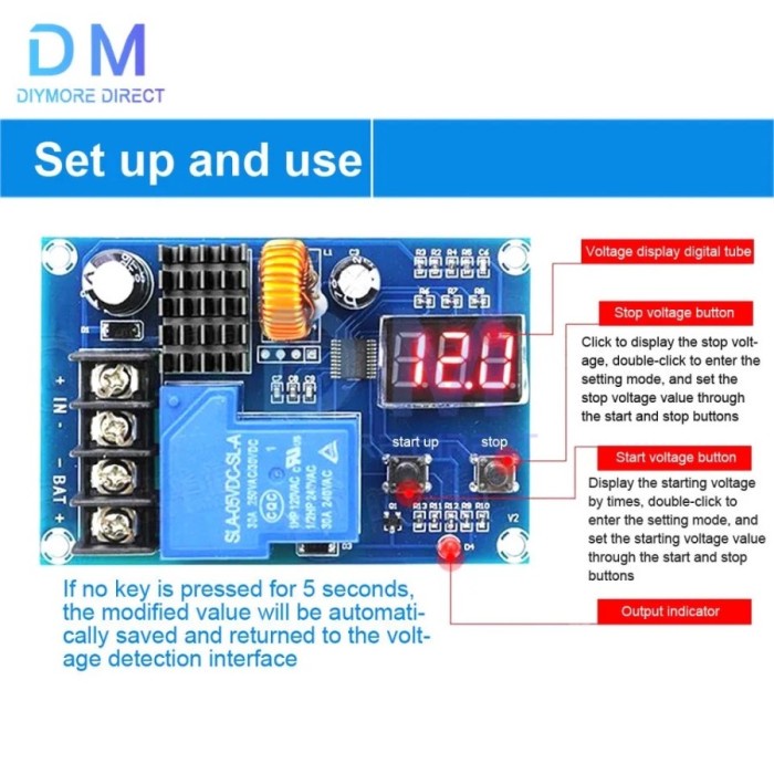 XH M604 XHM604 Cut Off Aki Modul Charger Charging Otomatis Baterai