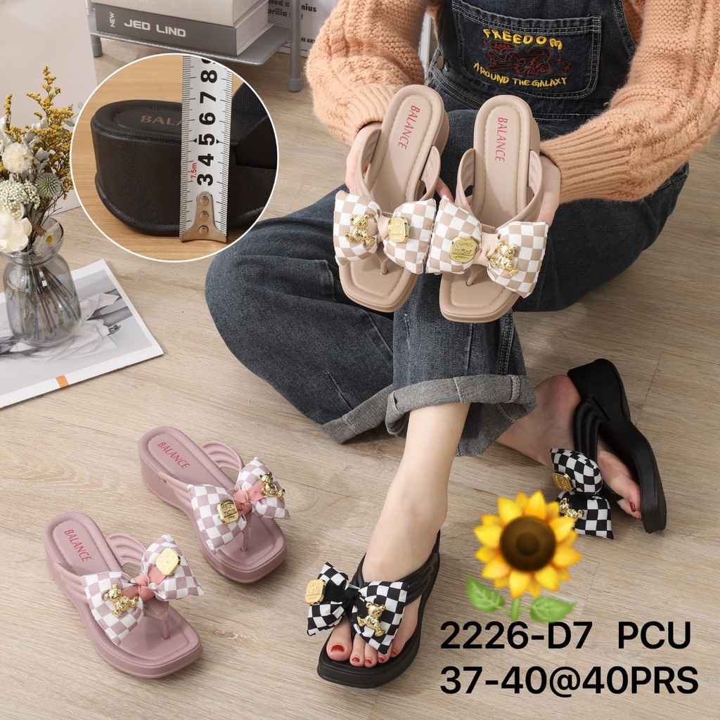 Sandal Karet Jelly Wedges Wanita Import Model Fashion KoreaTerbaru Original Kekinian by AGUNG STYLE Balance 2226-D7